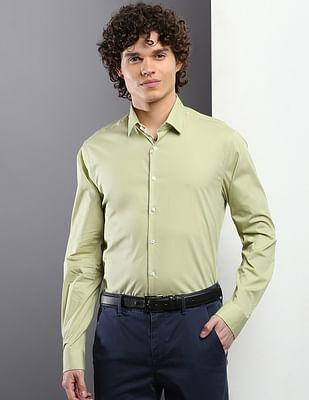 solid stretch casual shirt