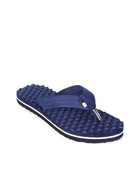 solid t-strap flip-flops with eva upper