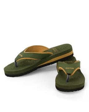 solid t-strap flip-flops