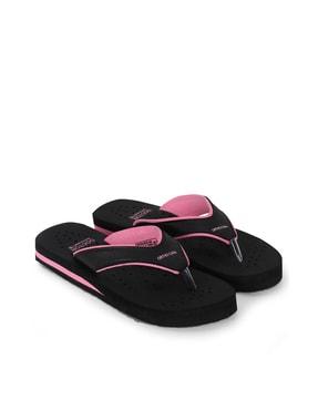 solid t-strap flip-flops