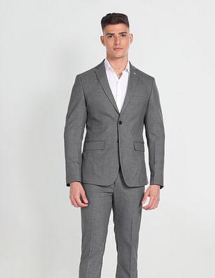 solid tailored fit formal suit
