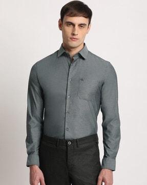 solid tailored fit shirt