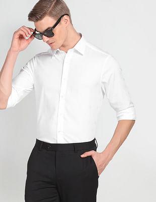 solid tailored regular fit shirt
