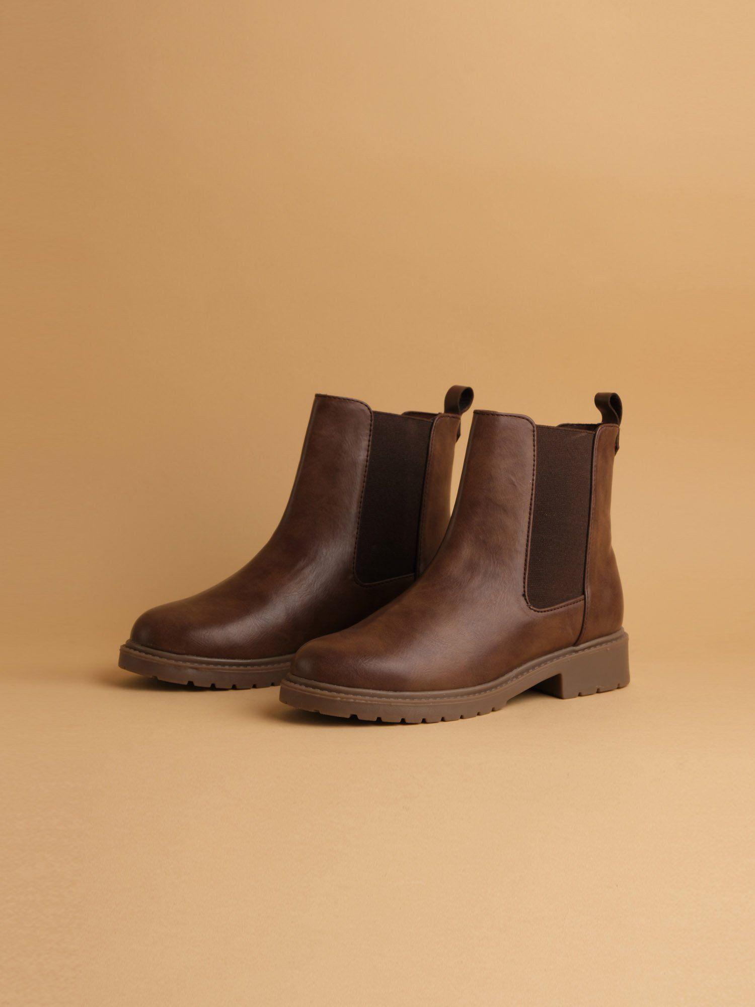 solid tan kaia boots