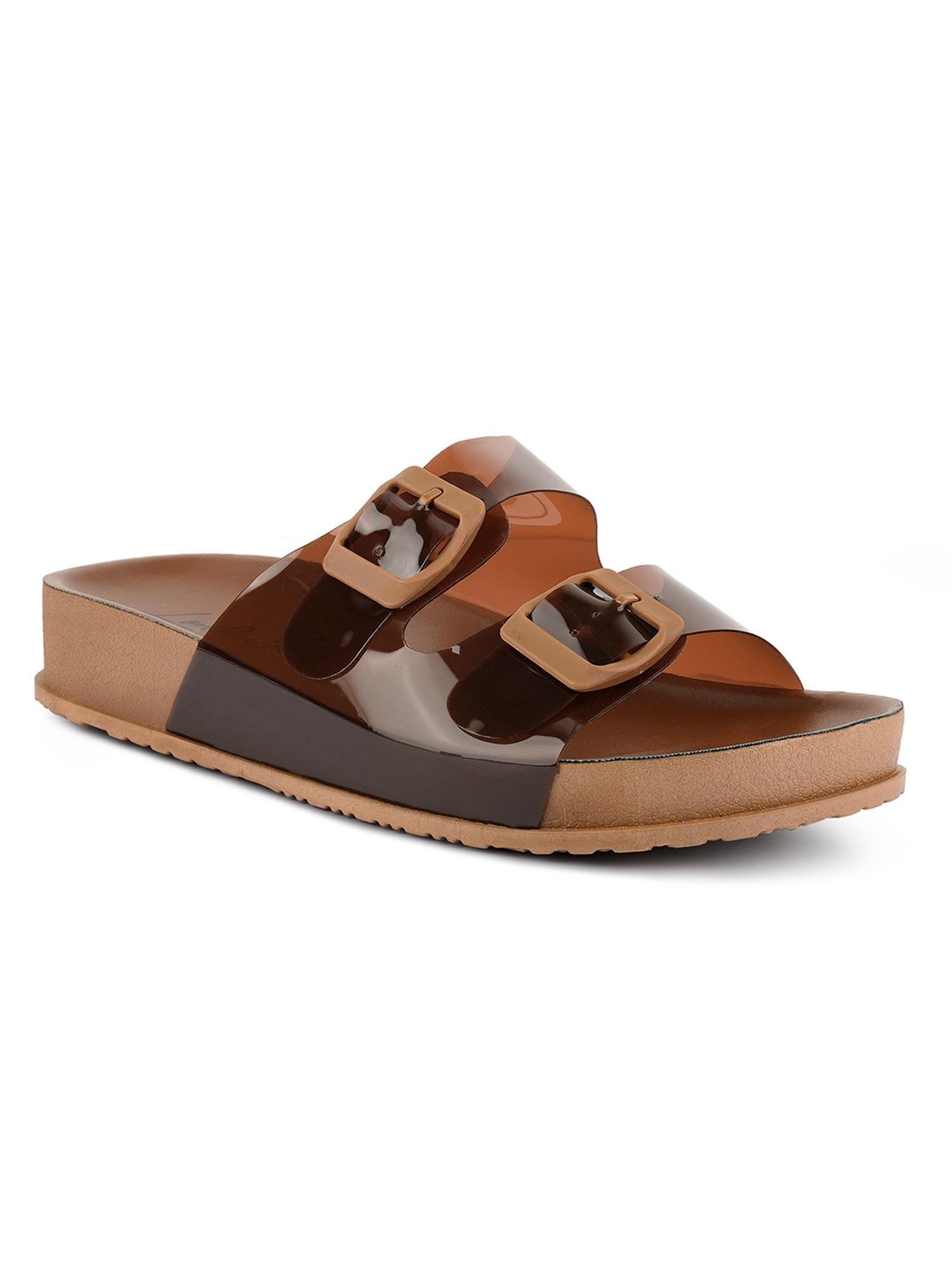 solid tan sliders