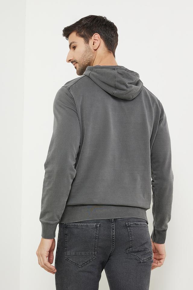 solid terry hood mens sweatshirt