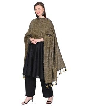 solid textured dupatta