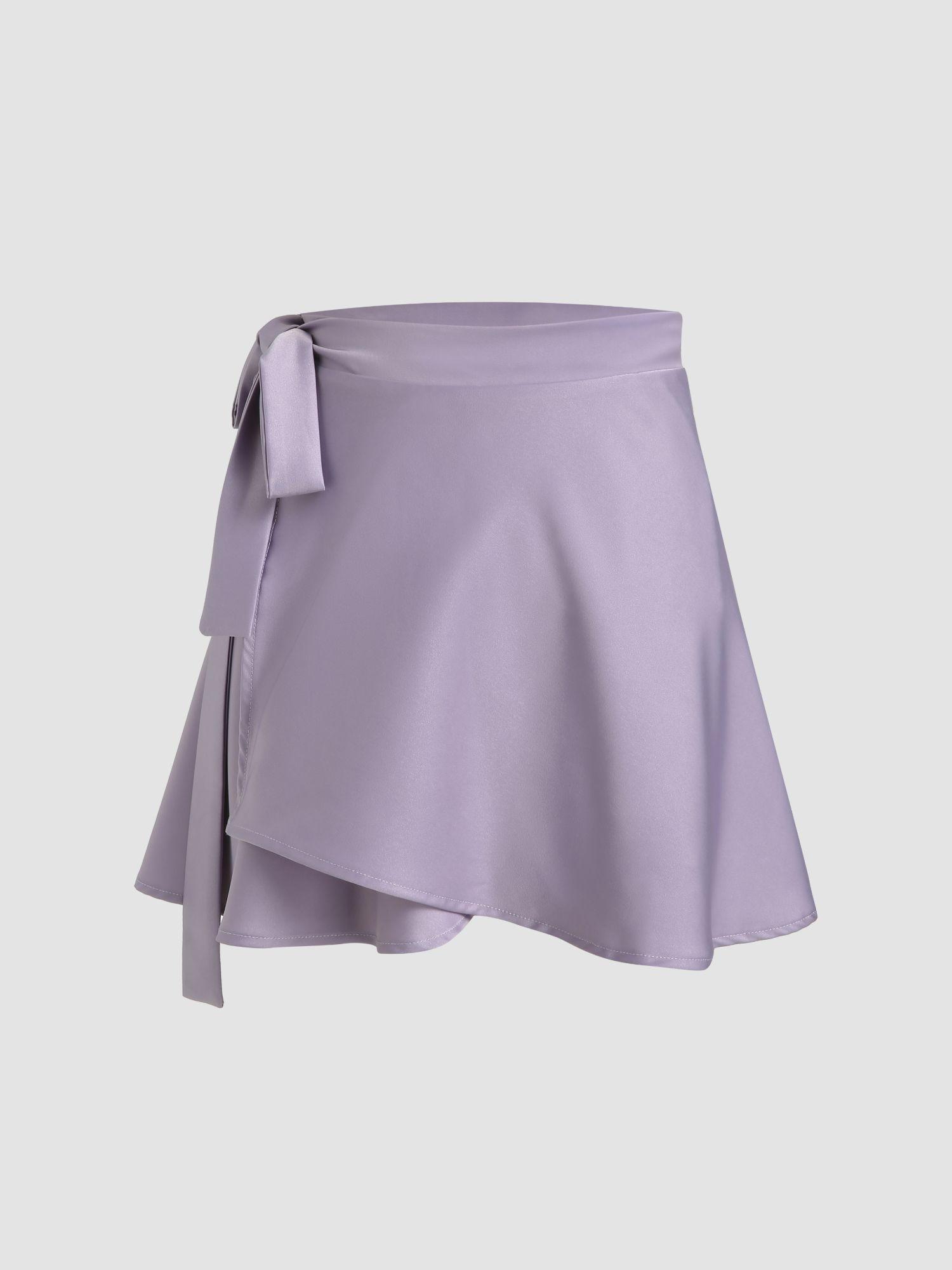 solid tie side wrap skirt