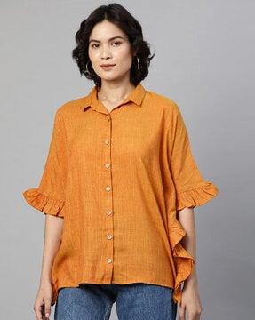 solid top with kaftan sleeves