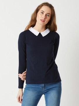 solid top with peter pan collar