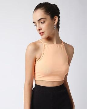 solid top with square neckline