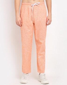 solid track pants with slip pockets