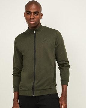 solid turtle-neck sweatshirt