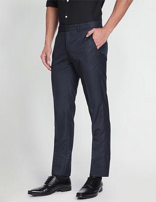 solid twill formal trousers