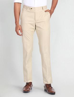 solid twill trousers