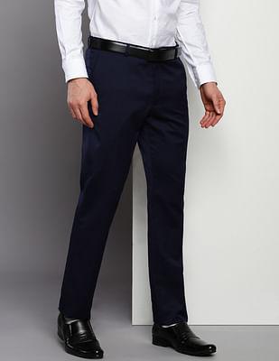 solid twill trousers