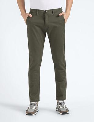 solid twill trousers