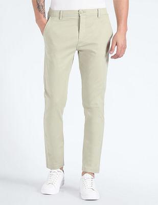 solid twill trousers