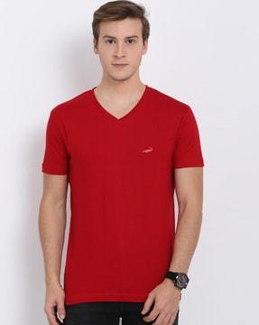 solid v-neck t-shirt