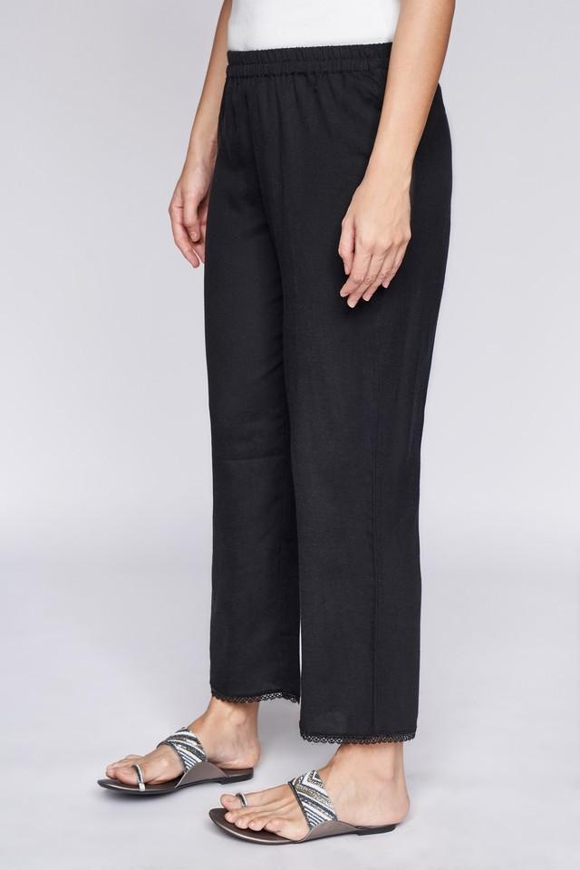 solid viscose relaxed fit womens pants