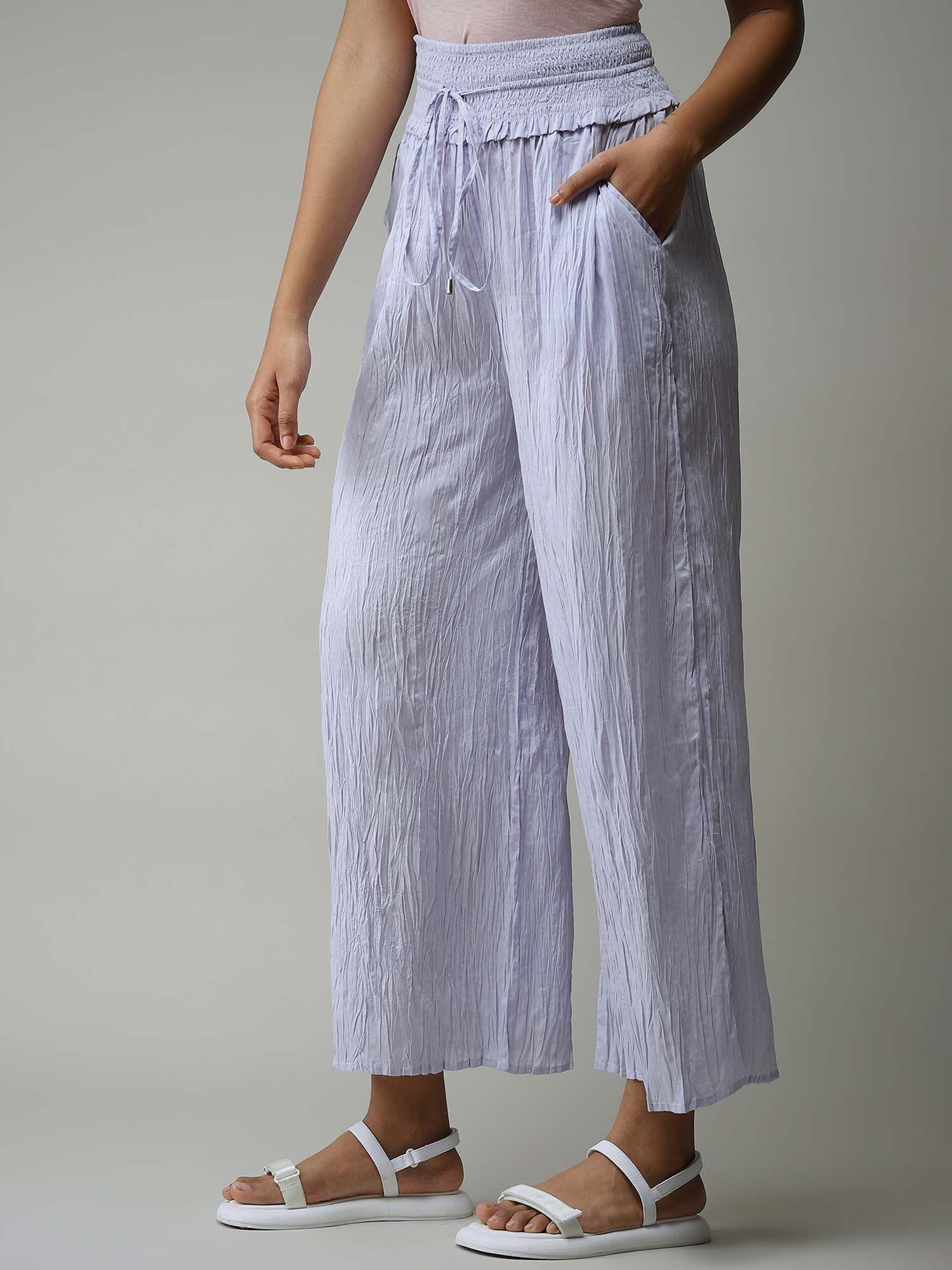 solid wide leg pants