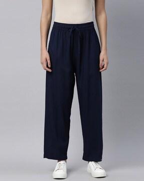 solid wide leg pants