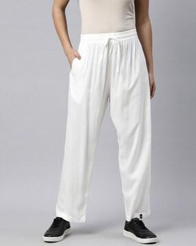 solid wide leg pants