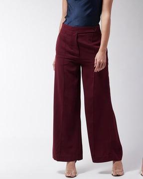 solid wide leg pants