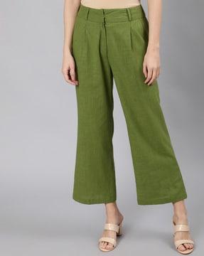 solid wide leg pants