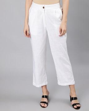 solid wide leg pants