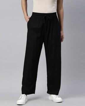 solid wide leg pants