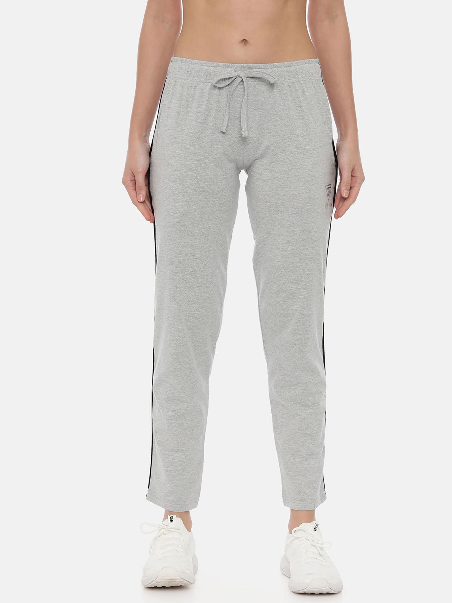 solid women grey track pants