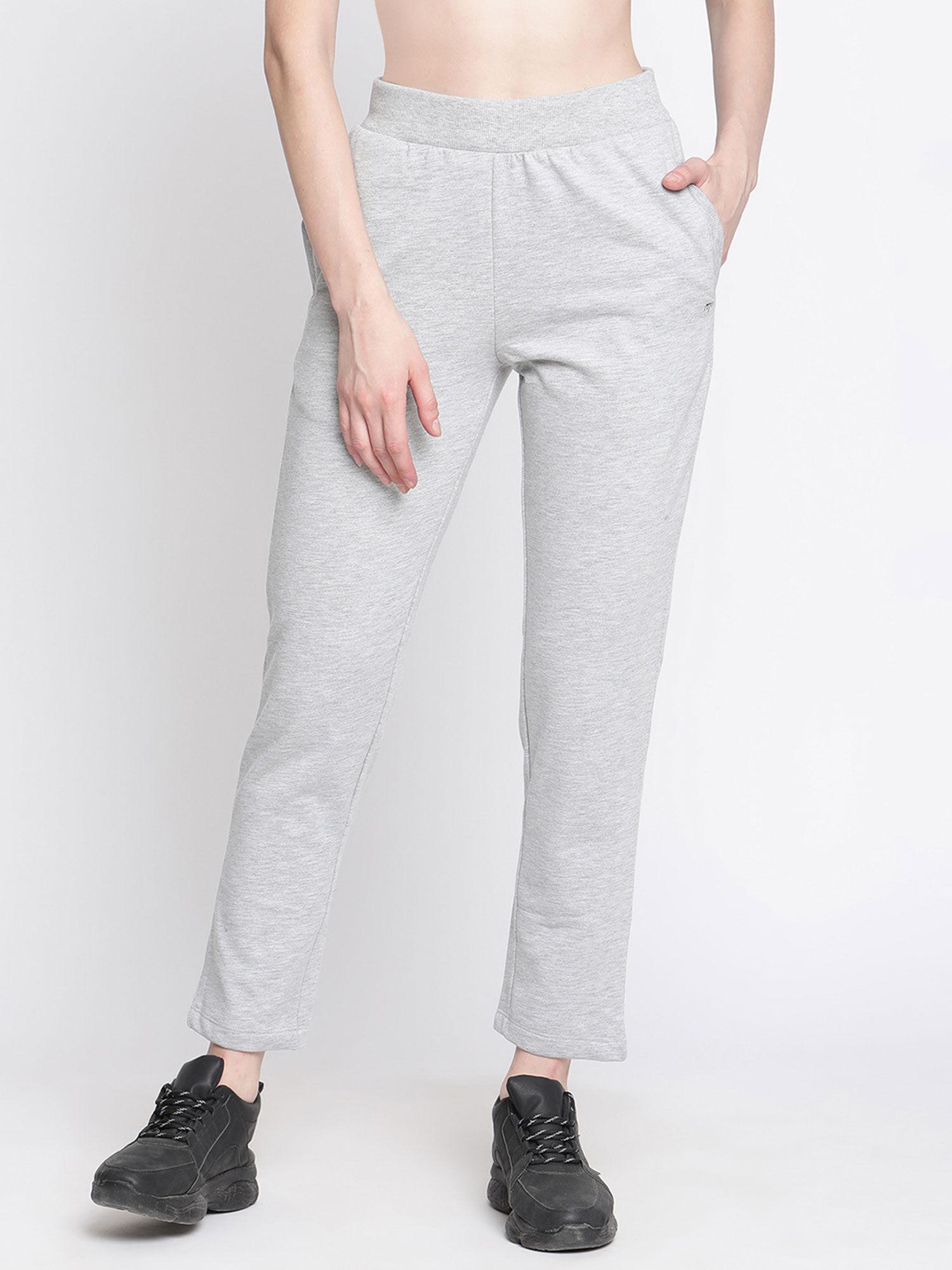 solid women grey track pants