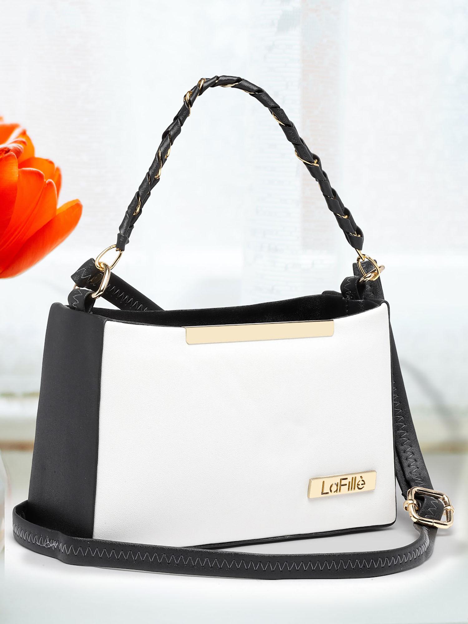 solid womens slingbag-white