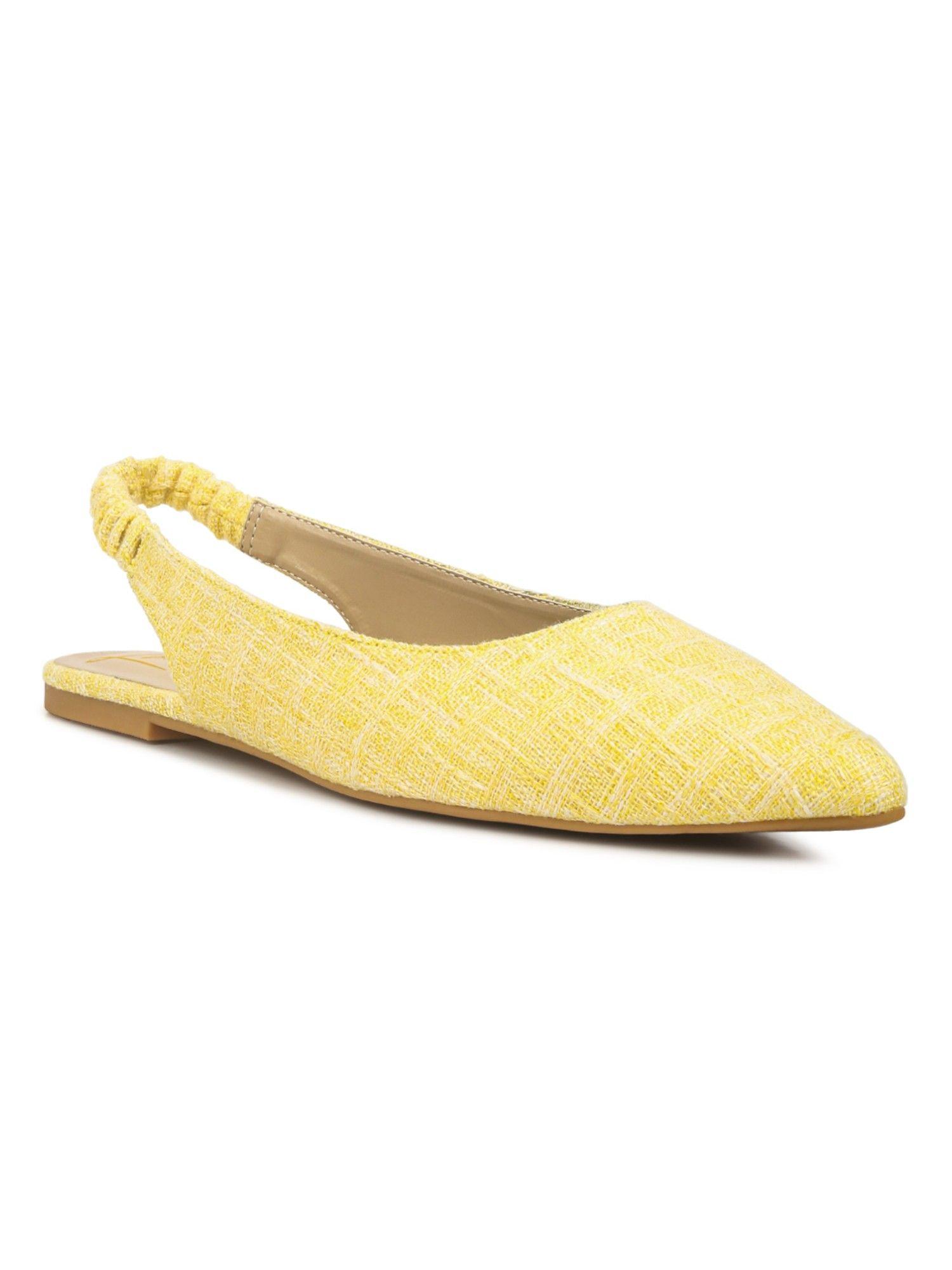 solid yellow ballet flats