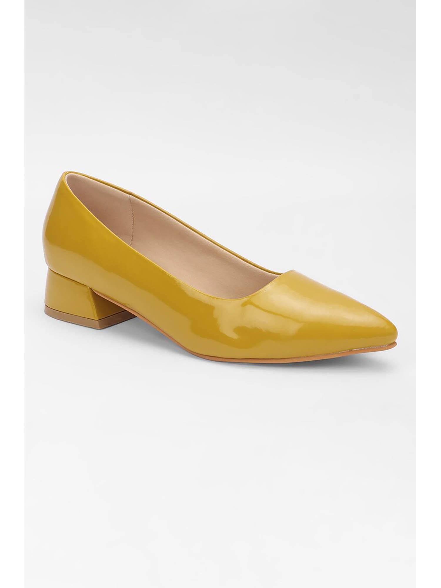 solid yellow heels