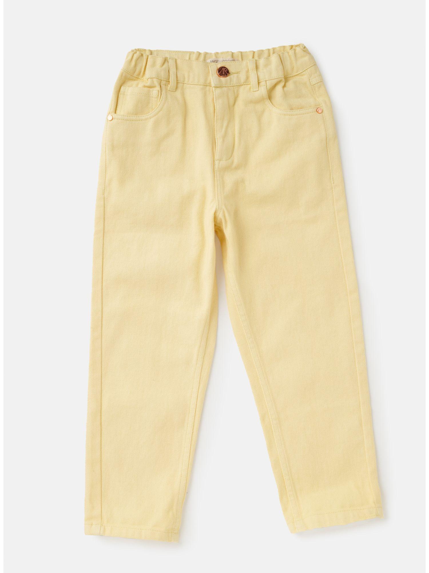 solid yellow trousers