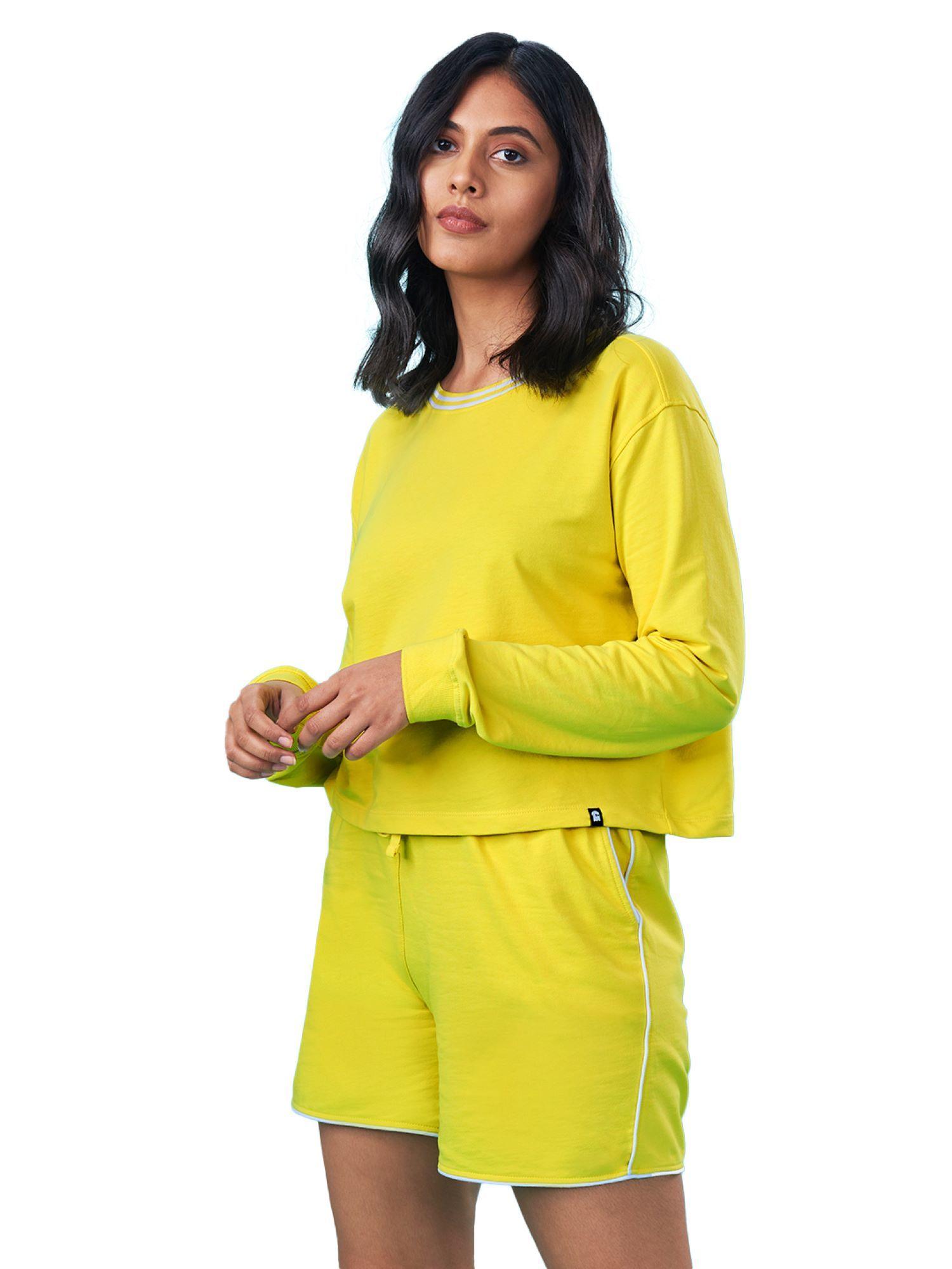 solids: lemon yellow set co-ord sets (set of 2)