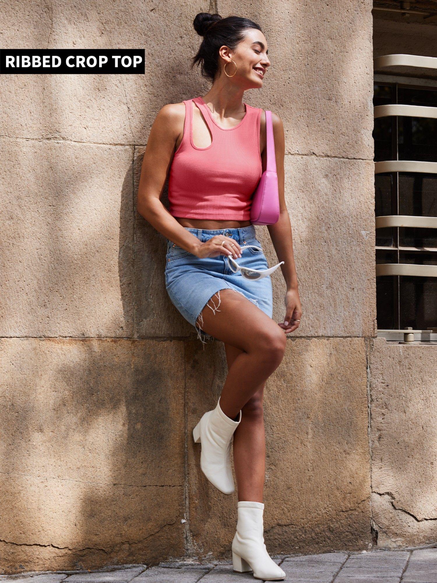 solids- coral pink women tank tops