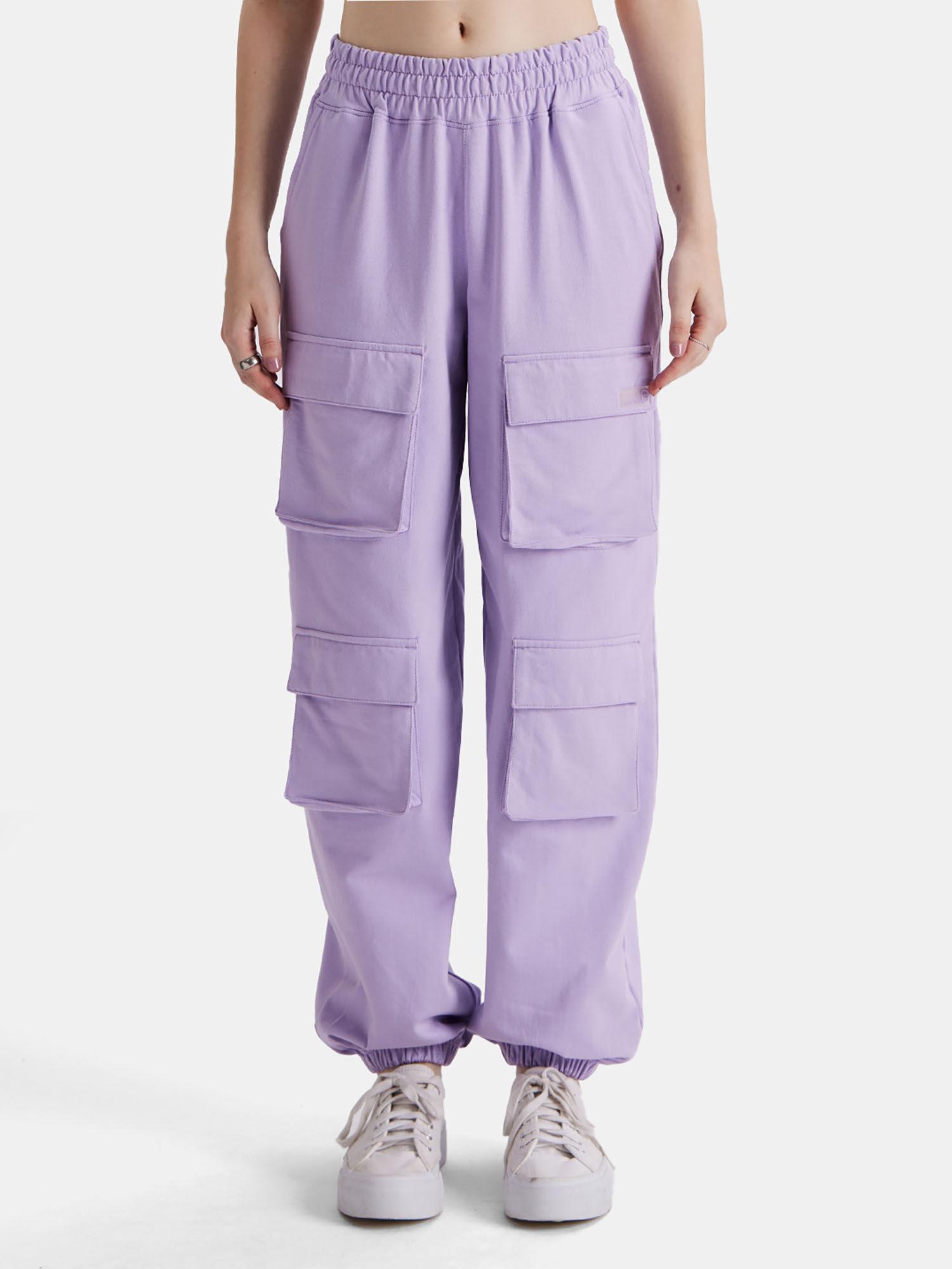 solids lavender (utility) women cargo joggers