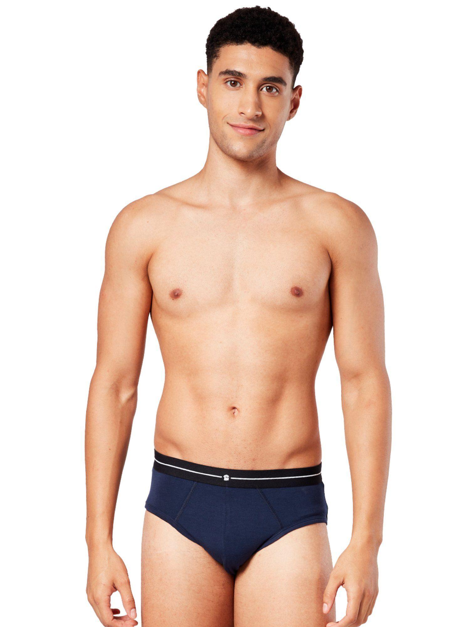 solids navy briefs underwear for men navy blue