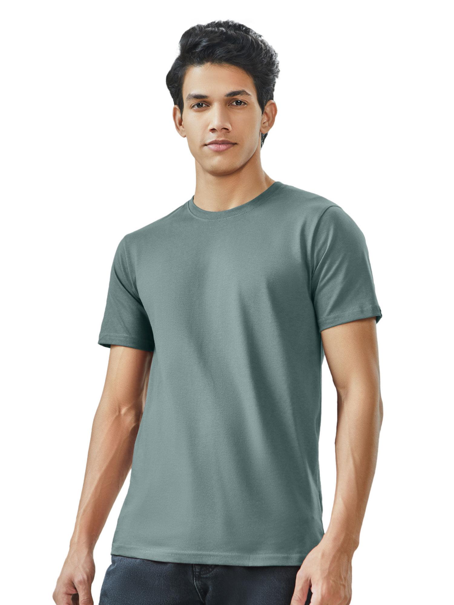 solids sage green t-shirts for men