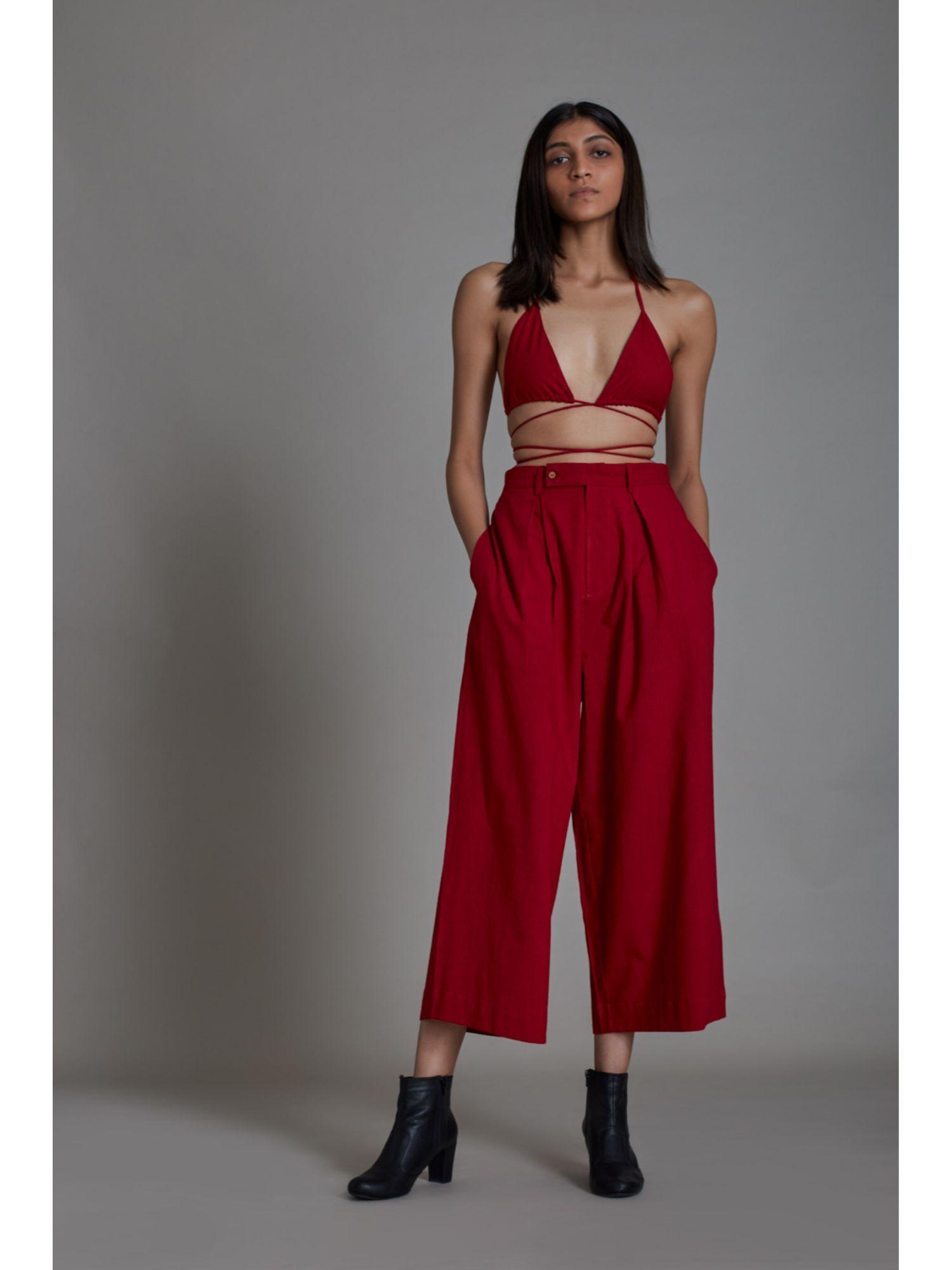 solitaire pants - red