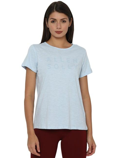 solly by allen solly blue graphic print t-shirt