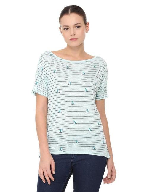 solly by allen solly blue printed top