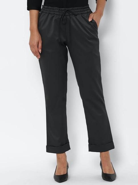 solly by allen solly grey regular fit drawstring pants