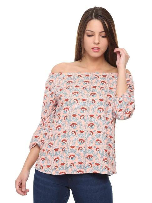 solly by allen solly pink printed top