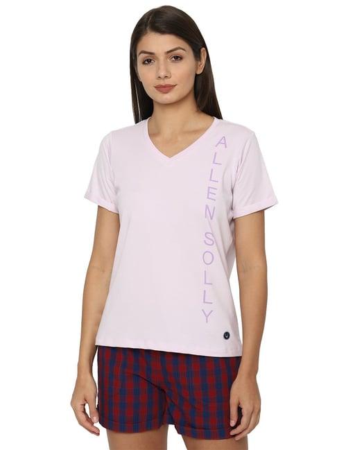 solly by allen solly purple graphic print t-shirt