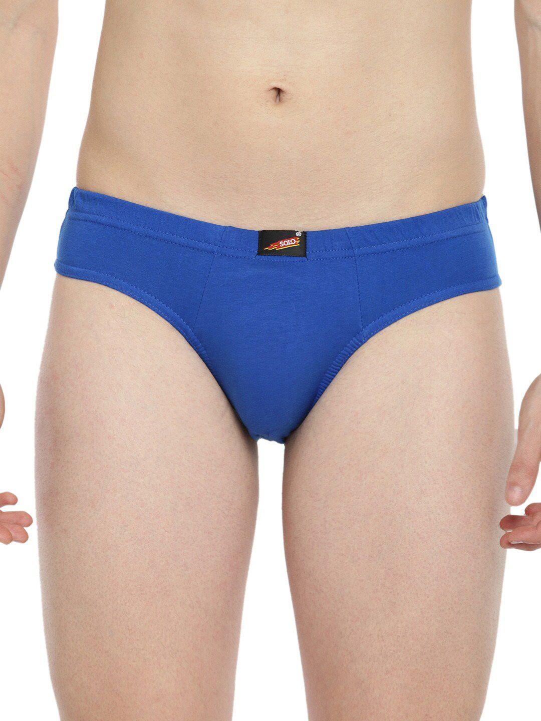 solo men anti bacterial cotton basic brief virgin-royalblue-75