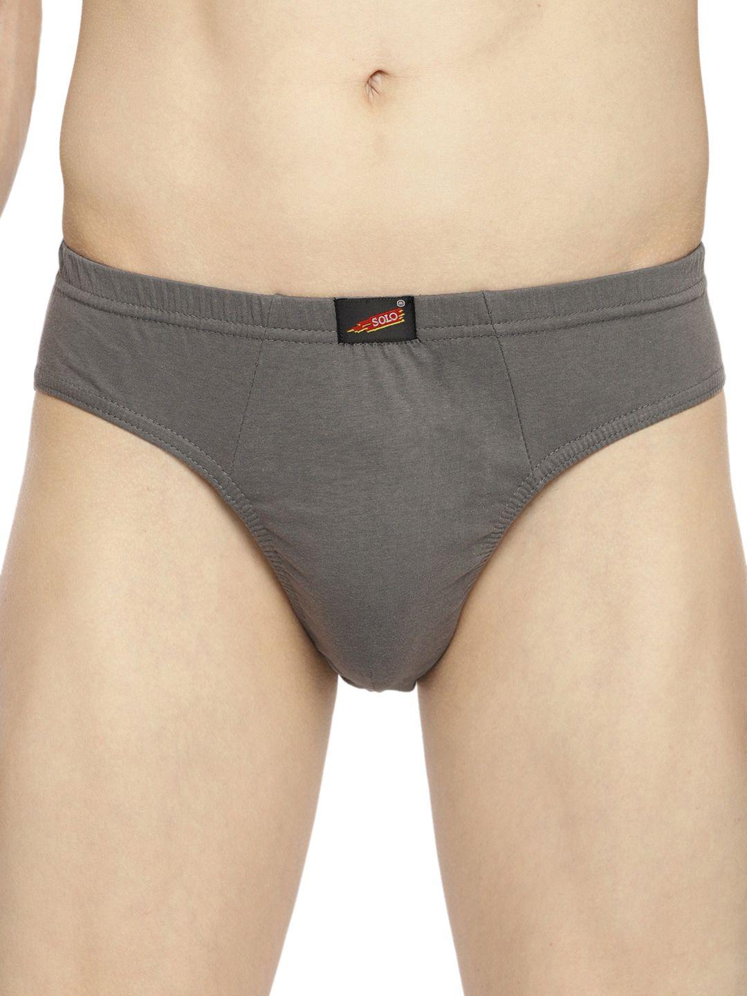 solo men anti bacterial cotton basic briefs virgin-steelgrey-75